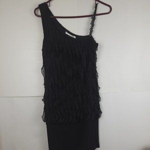 Charlotte Russe Black Asymetrical Party Dress